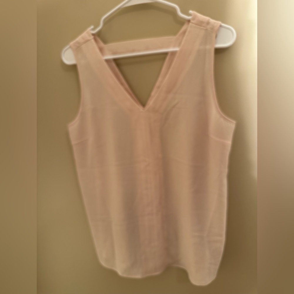 Maurices Light Pink V-Neck Sleeveless  Tank - MED
